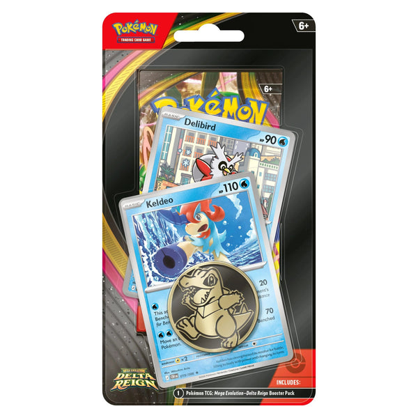Pokémon TCG: Mega Evolution — Delta Reign 1-Pack Checklane Blister — Keldeo & Delibird (Pre-Order)
