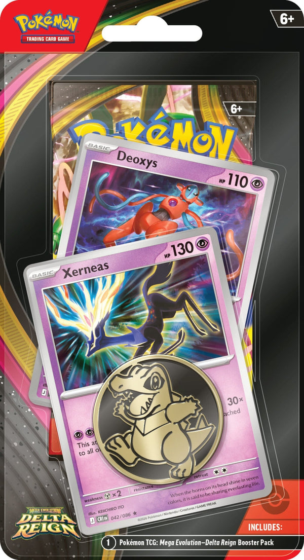 Pokémon TCG: Mega Evolution — Delta Reign 1-Pack Checklane Blister — Xerneas & Deoxys (Pre-Order)