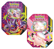 Pokémon TCG Mega Evolution Moonlit Tins — Mega Gengar ex and Mega Clefable ex