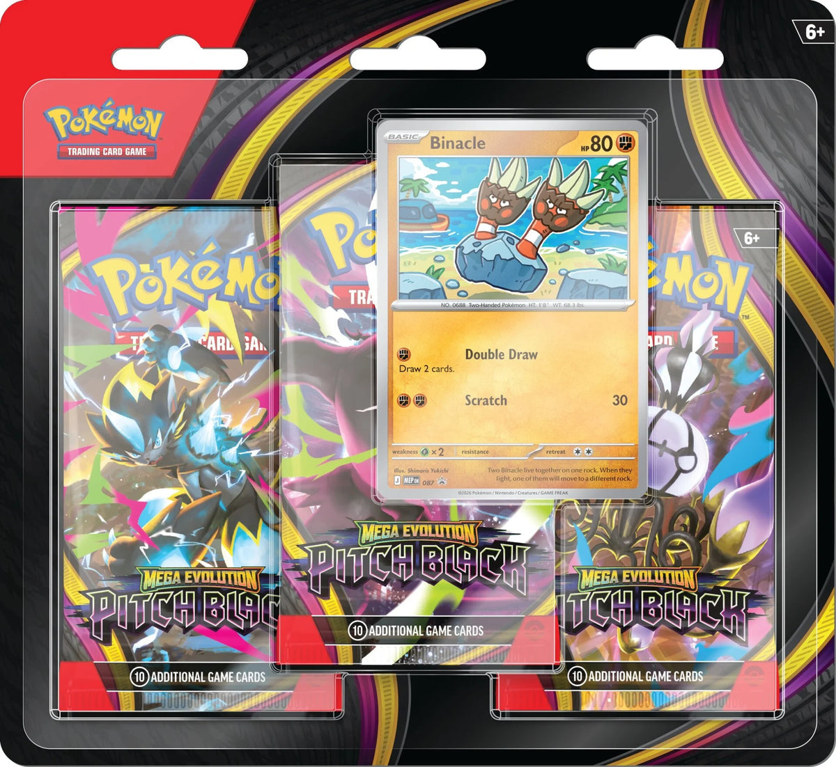 Pokémon TCG: Mega Evolution—Pitch Black 3-Pack Blister