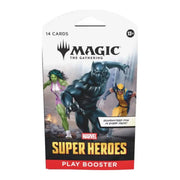Magic The Gathering Marvel Super Heroes sleeved Play Booster with Black Panther She-Hulk and Wolverine